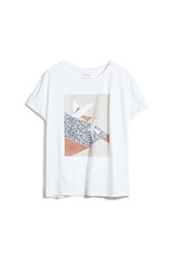 ARMEDANGELS NAALIN Primrose Doves - Damen T-Shirt aus Bio-Baumwolle L White Shirts T-Shirt Loose fit von ARMEDANGELS