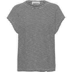 ARMEDANGELS ONELIAA Lovely Stripes - Damen L Black-Oatmilk Shirts T-Shirt Rundhalsausschnitt Loose Fit von ARMEDANGELS