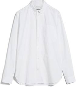 ARMEDANGELS PAITAA Premium - Herren M White Hemd Langarm Rundhalsausschnitt Relaxed Fit von ARMEDANGELS