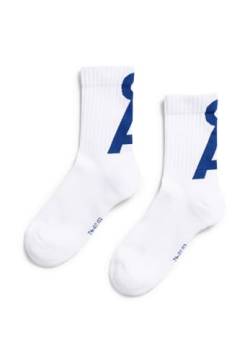 ARMEDANGELS SAAMUS SHORT - Damen 35-38 White-Dynamo Blue Accessoires Socken Regular Fit von ARMEDANGELS