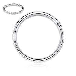 AROWRO Nasenringe 20G Creolen Cartliage Ohrringe für Frauen Klar CZ Paved Nosril Piercing Hoop Edelstahl Tragus Helix Ohrringe 9mm Septum Nasenring Creolen Kleine Creolen Lappenohrringe Silber von AROWRO