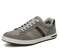 ARRIGO BELLO Freizeitschuhe Herren Sneaker PU Leder Walkingschuhe Atmungsaktive Athletic Formal Classic Sportschuhe Größe 41-46(Z grau, Numeric_43) von ARRIGO BELLO