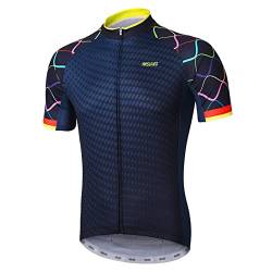 ARSUXEO Herren Radtrikot mit Kurzen äRmeln, MTB-Trikot, Helles Fahrrad-T-Shirt, Atmungsaktives Radoberteil ZY845 S von ARSUXEO