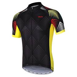 ARSUXEO Herren Radtrikot mit Kurzen äRmeln, MTB-Trikot, Helles Fahrrad-T-Shirt, Atmungsaktives Radoberteil ZY850 M von ARSUXEO