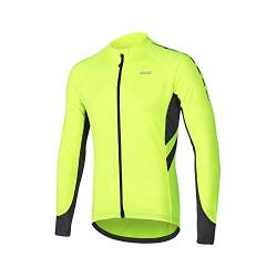 ARSUXEO Radtrikot für Herren, Fahrradtrikot Langarm, Radfahren Shirt, Radsport Trikot MTB Jersey Mountainbike Fahrrad-Bekleidung 6030 grün M von ARSUXEO