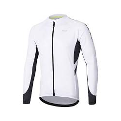 ARSUXEO Radtrikot für Herren, Fahrradtrikot Langarm, Radfahren Shirt, Radsport Trikot MTB Jersey Mountainbike Fahrrad-Bekleidung 6030 weiß M von ARSUXEO