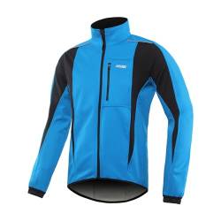 ARSUXEO Winter Warm Up Thermo-Softshell Fahrradjacke Winddicht Wasserdicht 15k - Beige - XX-Large von ARSUXEO