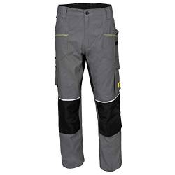 ART.MAS Arbeitshose Berufshose Bauhose Bundhose Cargo Weich Baumwolle Elasthan (ELAS-SP) (58, Grau) von ART.MAS