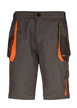 ART.MAS Kurze-Arbeitshose Sicherheitshose Cargo-Schutzhose Shorts Sommer Schwarz-Orange (KR-SP-Classic) (56) von ART.MAS