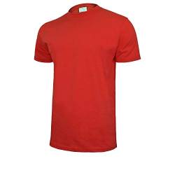 Arbeit T-Shirt Kurzarmshirt Unterhemd Arbeitsbekleidung 100% Baumwolle(TS) (Rot, L) von ART.MAS