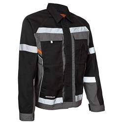 Arbeitsjacke Berufsjacke Baujacke Schutzjacke Reflektierende Elemente (Ref-J) (46, Grau) von ART.MAS