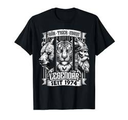 BÄRTIGERMANN Bär Tiger Mann 1974 Geburtstag Wikinger Spruch T-Shirt von ARTIPALATI Geschenke