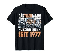 BÄRTIGERMANN Legendär Seit 1977 Geburtstag Spruch Lustig T-Shirt von ARTIPALATI Geschenke