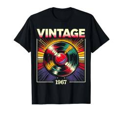 Vintage 1967 Geburtstag Schallplatte Musik Retro Vinyl T-Shirt von ARTIPALATI Geschenke