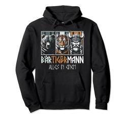 BÄRTIGERMANN Wikinger Bart Vollbart Bär Tiger Mann Pullover Hoodie von ARTIPALATI