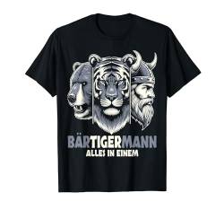BÄRTIGERMANN Wikinger Bart Vollbart Bär Tiger Mann T-Shirt von ARTIPALATI