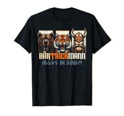 BÄRTIGERMANN Wikinger Bart Vollbart Bär Tiger Mann T-Shirt von ARTIPALATI