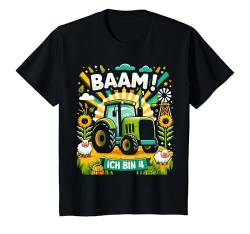 Kinder 4. Geburtstag Traktor 4 Jahre Landwirt Vier Bauer Ich Bin 4 T-Shirt von ARTIPALATI