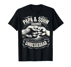 Papa Und Sohn Vater Geburtstag Vatertag Spruch Faust Fäuste T-Shirt von ARTIPALATI