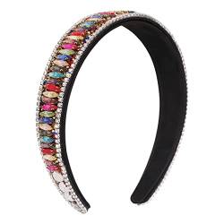 3pcs stilvolles Haar breites Zubehör Haarband for modisches Stirnband Kristall Bling Hoop Perlen Exquisite Hochzeit Kopfschmuck Strass Stirnbänder verschönert Frauen zarte Frau (Color : Colorful, Si von ARTSIM