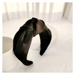 Damen Kopfmitte Knoten, Kopftuch Casual Trim, Stirnband, neuer Kopfschmuck, Kleidung (Color : Black Hairband) von ARTSIM