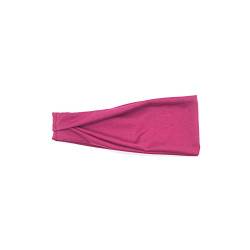 Damen-Stirnband, einfarbig, Baumwolle, breiter Turban, verdreht, geknotet, Haarband, Mädchen-Haarband, Haar-Accessoires, Haargummis (Color : Rose red) von ARTSIM