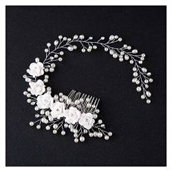 Hochzeit Kristall Braut Haarschmuck Blume Stirnband Handgemachte Haarband Perlen Dekorative Haarkamm Frauen von ARTSIM