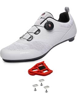 Herren Fahrradschuhe Damen Mountain Road Bikes Schuh Kompatibel mit Peloton & Look ARC Delta Kompatible Installation Look SPD SPD-SL Delta Lock Pedal Reitschuhe Grau 40 EU von ARTVEP