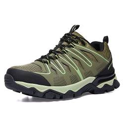 Herren Wanderschuhe wasserdichte Damen Trekking Schuhe Atmungsaktive Arbeits Outdoorschuhe Jungle Berg Kletterschuhe Wanderhalbschuhe Grün EU 38 von ARTVEP