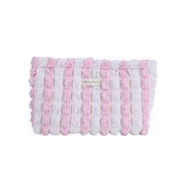 ARVALOLET Frauen Schönheit Tasche Große Kapazität Aufbewahrungstasche Tragbare Bubble Chiffon Mode for Wochenende Urlaub, rose, 27x20x1cm/10.63x7.87x0.39in, Casual von ARVALOLET