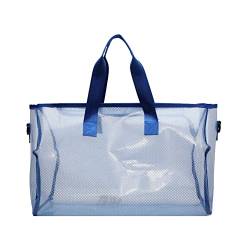 ARVALOLET PVC Transparent Yoga Turnbeutel Tragbare Frauen Schwimmen Tasche Große Kapazität Multifunktions Sport Fitness Taschen, blau, Sport von ARVALOLET