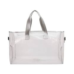 ARVALOLET PVC Transparent Yoga Turnbeutel Tragbare Frauen Schwimmen Tasche Große Kapazität Multifunktions Sport Fitness Taschen, weiß, Sport von ARVALOLET