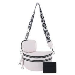 ARVALOLET Stilvolle Damen-PU-Brusttasche, Modische Gürteltasche mit Verstellbarem Riemen, Umhängetasche mit Extra Tasche von ARVALOLET