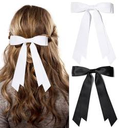 2 Stück Schleife Haare Damen, Haarschleife, Schleifen Haarspange, Schleifen Haare Mädchen Hair Bows für Party, Frauen, Mädchen (Schwarz Weiß) von ARVOV