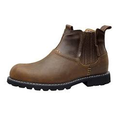 ARtray Herren Kleid Schuhe Chelsea Boots Klassische Business Leder Schuhe Slip-On Fahren Business Schuhe Bequeme Walking Schule Hochzeit Schuhe Mode Retro Einfarbig High-Top Outdoor Kurze Stiefel, von ARtray