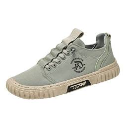 Coole Schuhe Herren Sneaker Herren Low Top Atmungsaktive Casual Wanderschuhe Canvas Atmungsaktive Schuhe Herren 45 (Army Green, 44) von ARtray