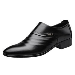 Men's Formal Dress Shoes Pointed-Toe Leather Oxfords Lace Up Smart Shoes Solid Color Fashion Shiny Ankle Boots Casual Work Office Comfort Shoes Business Office Flats Shoes Gifts for Men von ARtray