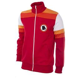 COPA Herren AS Roma 1979-80 Retro-Fußball-Jacke mit langem Ausschnitt, rot, M von AS Roma