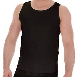 ASCOT Herren Unterhemd 2er Pack I Basic Tank Top Herren mit Seitennähte I Herren Achselhemd aus 95% Baumwolle & 5% Elasthan I Herren Shirt ohne Ärmel I Schwarz I Größe 2XL (8) von ASCOT