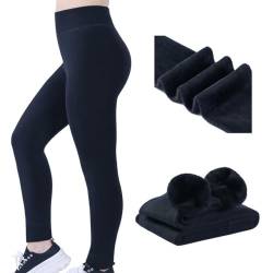 ASD Accessories Damen-Leggings, hohe Taille, super dehnbar, warm, gefüttert mit Thermofell-Fleece-Hose, navy, 44-46 von ASD Accessories