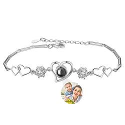 ASD Jewerly Herz-Armband mit Bild innen benutzerdefinierte personalisierte Foto Projektion Armband, Bild Armband personalisierte Foto Memorial Armband für Frauen Freundin Mom von ASD Jewerly