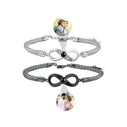 ASD Jewerly Personalisierte Foto Armband Mit Bild Innen, Benutzerdefinierte Bild Armband Für Paare, Freundschaft Armbänder, Schwestern Armband, Valentinstag Geburtstag Jubiläum Tag Gedenkgeschenke von ASD Jewerly