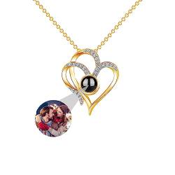 ASD Jewerly Personalisierte Herz Halskette Für Frauen, Personalisierte Foto Projektion Halskette Ich Liebe Sie Halskette 100 Sprachen Personalisierte Geschenk Für Frauen Frau Mutter von ASD Jewerly