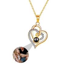 ASD Jewerly Personalisierte Herz Halskette Für Frauen, Personalisierte Foto Projektion Halskette Ich Liebe Sie Halskette 100 Sprachen Personalisierte Geschenk Für Frauen Frau Mutter von ASD Jewerly