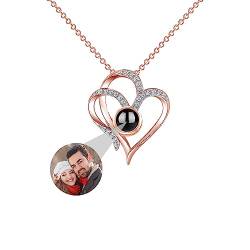 ASD Jewerly Personalisierte Herz Halskette Für Frauen, Personalisierte Foto Projektion Halskette Ich Liebe Sie Halskette 100 Sprachen Personalisierte Geschenk Für Frauen Frau Mutter von ASD Jewerly