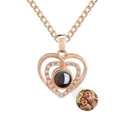 ASD Jewerly Personalisierte Herz Halskette Für Frauen, Personalisierte Foto Projektion Halskette Ich Liebe Sie Halskette 100 Sprachen Personalisierte Geschenk Für Frauen Frau Mutter von ASD Jewerly