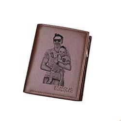 Personalisiertes echtes Leder für Männer Custom Herren Geldbörse Gravierte Foto Brieftasche Väter Geschenk von ASD Jewerly