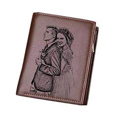 Personalisiertes echtes Leder für Männer Custom Herren Geldbörse Gravierte Foto Brieftasche Väter Geschenk von ASD Jewerly