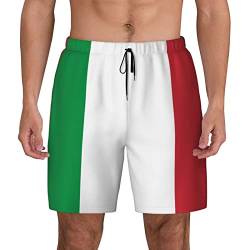 ASDTEHCY Shorts, Italien-Flagge, Badehose für Herren zum Schwimmen, Surfen und Strandaktivitäten, siehe abbildung, XXL von ASDTEHCY