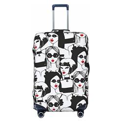 ASEELO Damen-Sonnenbrille, Rot, modisch, Glamour-Mädchen-Kofferabdeckung, Reisegepäckabdeckung, Kofferschutz, passend für 45,7 - 81,3 cm Gepäck, Schwarz, Large von ASEELO